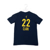 Youth Indiana Fever #22 Caitlin Clark Explorer Name and Number T-Shirt in Navy by Nike - Back View