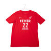 Youth Indiana Fever #22 Caitlin Clark Rebel Name and Number T-Shirt in Red by Nike - Front View