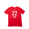 Youth Indiana Fever #22 Caitlin Clark Rebel Name and Number T-Shirt in Red by Nike