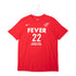 Adult Indiana Fever #22 Caitlin Clark Rebel Name and Number T-shirt in Red by Nike - Front View