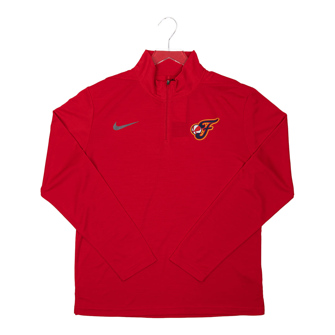 Adult Indiana Fever 1/4 Zip Intensity Top in Red by Nike - Front View