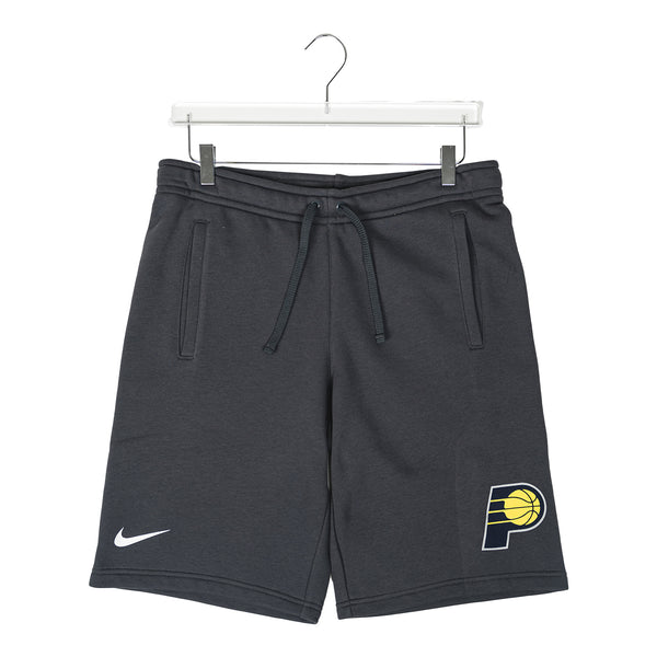 Adult Indiana Pacers Primary Logo Club Fleece Short in Charcoal by Nike - Front View