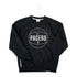 Adult Indiana Pacers 23-24' Standard Issue Crew Fleece in Black by Nike - Front View