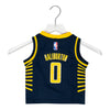 Toddler Indiana Pacers #0 Tyrese Haliburton Icon Swingman Jersey by Nike in Navy & Yellow - Back View