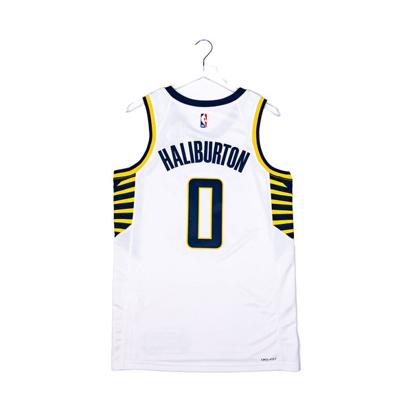 Adult Indiana Pacers Association #0 Tyrese Haliburton Swingman Jersey by Nike - Back View