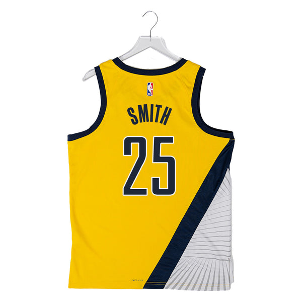 Adult Indiana Pacers #25 Jalen Smith Statement Swingman Jersey by Jordan - Back View