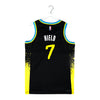 Adult Indiana Pacers 23-24' CITY EDITION #7 Buddy Hield Swingman Jersey by Nike In Black - Back View