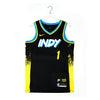 Adult Indiana Pacers 23-24' CITY EDITION #1 Obi Toppin Swingman Jersey by Nike In Black - Front View