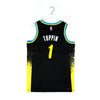 Adult Indiana Pacers 23-24' CITY EDITION #1 Obi Toppin Swingman Jersey by Nike In Black - Back View