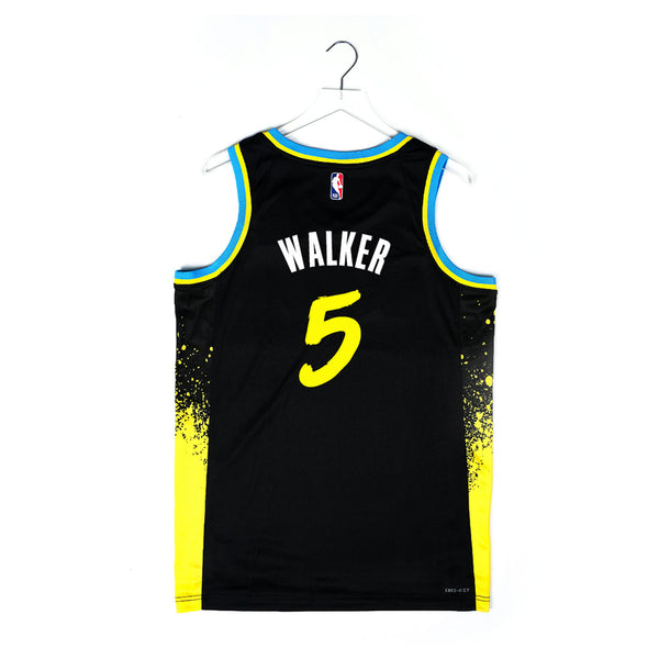 Adult Indiana Pacers 23-24' CITY EDITION #5 Jarace Walker Swingman Jersey by Nike In Black - Back View