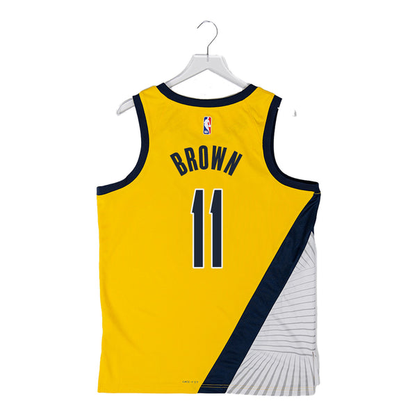 Adult Indiana Pacers #11 Bruce Brown Statement Swingman Jersey by Jordan - Back View
