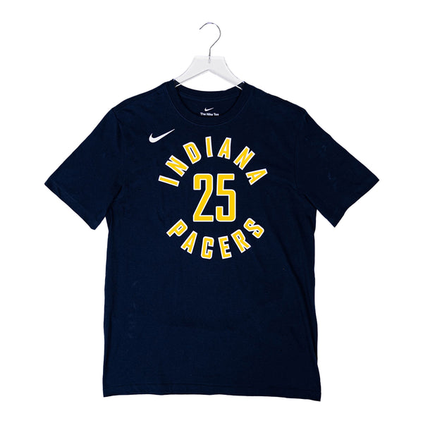 Adult Indiana Pacers #25 Jalen Smith Icon Name and Number T-shirt by Nike In Navy - Front View