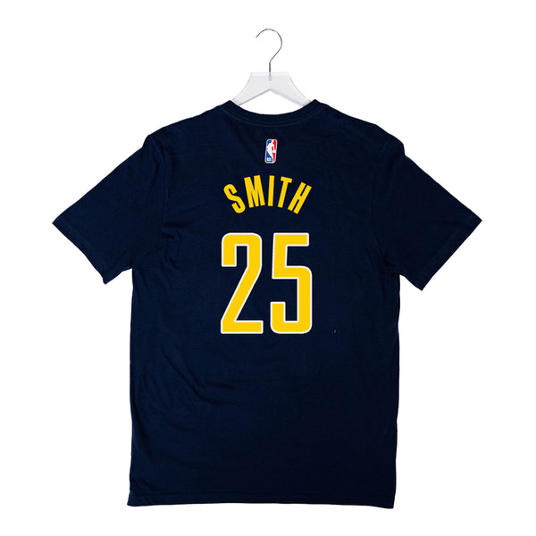 Adult Indiana Pacers #25 Jalen Smith Icon Name and Number T-shirt by Nike In Navy - Back View