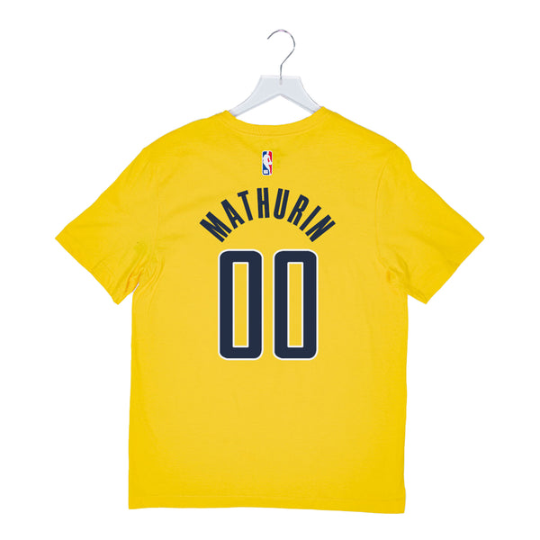 Adult Indiana Pacers #00 Bennedict Mathurin Statement Name and Number T-shirt by Jordan - Back View