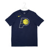 Adult Indiana Pacers Primary Logo Cotton Core T-Shirt in Navy by Nike
