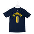 Youth Indiana Pacers Tyrese Haliburton #0 Icon Name and Number T-shirt by Nike In Navy - Back View