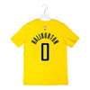 Youth Indiana Pacers #0 Tyrese Haliburton Statement Name and Number T-Shirt by Jordan