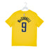 Adult Indiana Pacers T.J. McConnell Statement Name and Number T-shirt by Jordan In Gold & Blue - Back View
