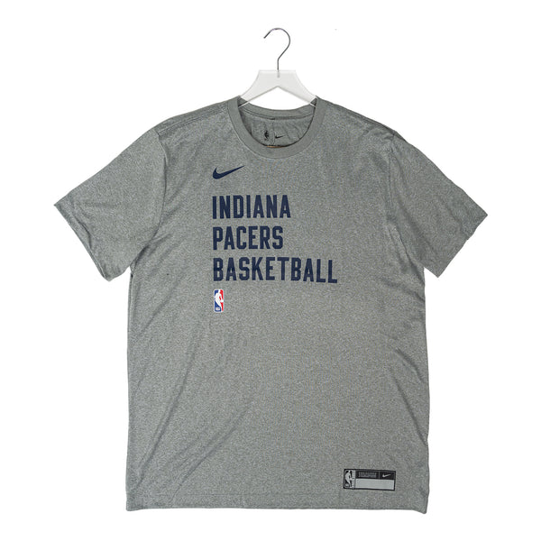 Adult Indiana Pacers 23-24' Short Sleeve Practice T-shirt in Grey by Nike - Front View