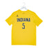 Adult Indiana Pacers #5 Jarace Walker Statement Name and Number T-shirt by Jordan in Gold - Front View