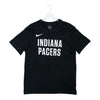 Adult Indiana Pacers Stacked Wordmark Cotton Core T-Shirt in Black by Nike