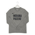 Adult Indiana Pacers Wordmark Long Sleeve T-shirt in Grey by Nike - Front View