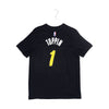 Adult Indiana Pacers #1 Obi Toppin 23-24' CITY EDITION Name and Number T-shirt in Black by Nike