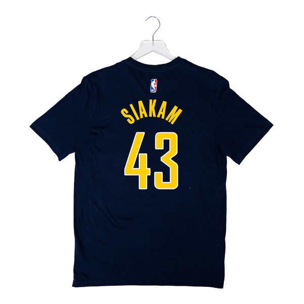Adult Indiana Pacers #43 Pascal Siakam Icon Name and Number T-shirt by Nike In Blue - Back View