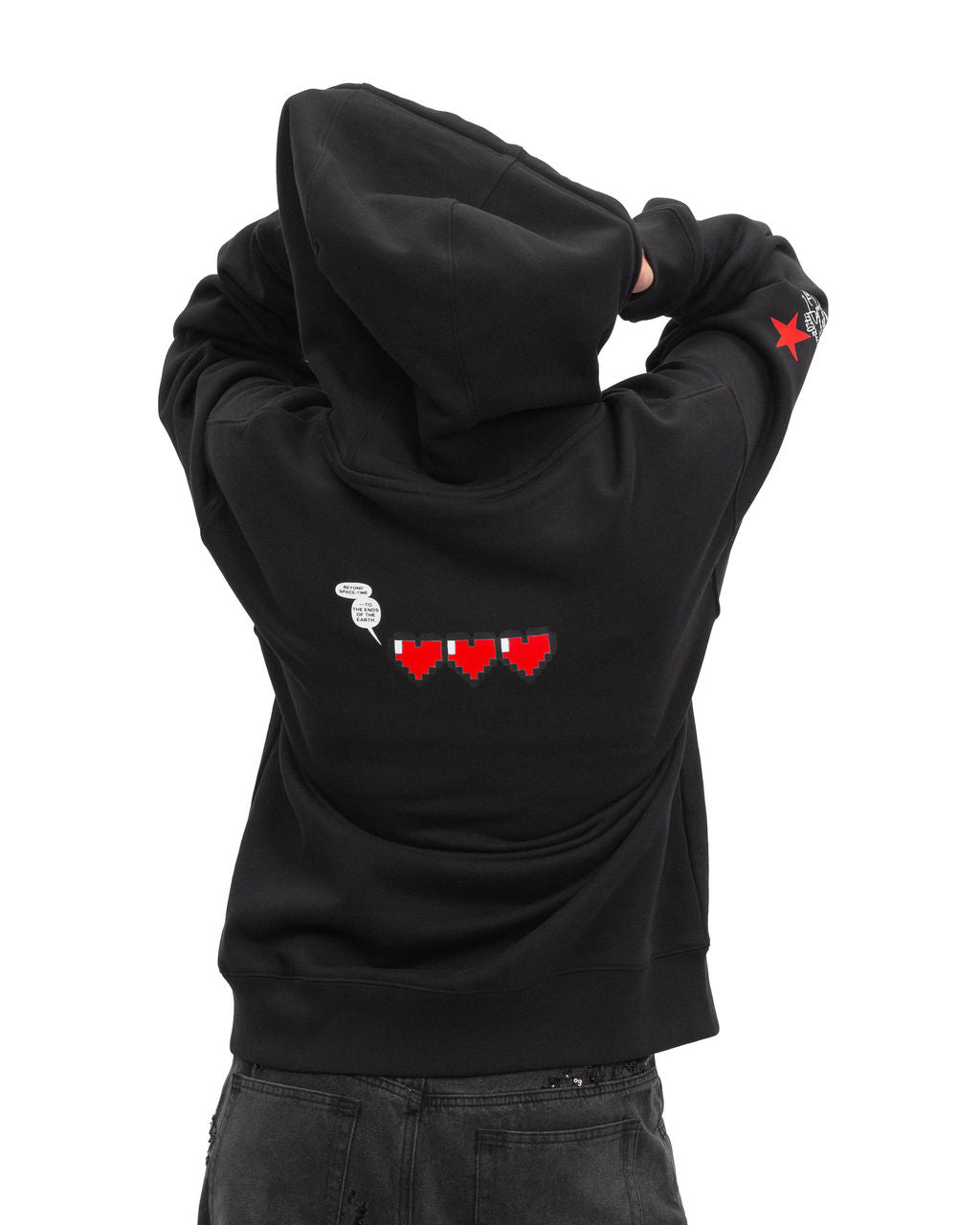 Adult Indiana Fever Gradient Basketball Hooded Sweatshirt in Black