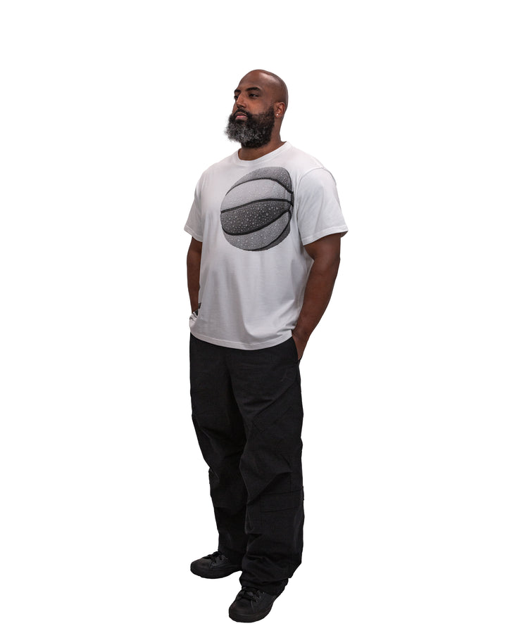 Adult Indiana Fever Basketball T-Shirt in White by 9 COMMONS