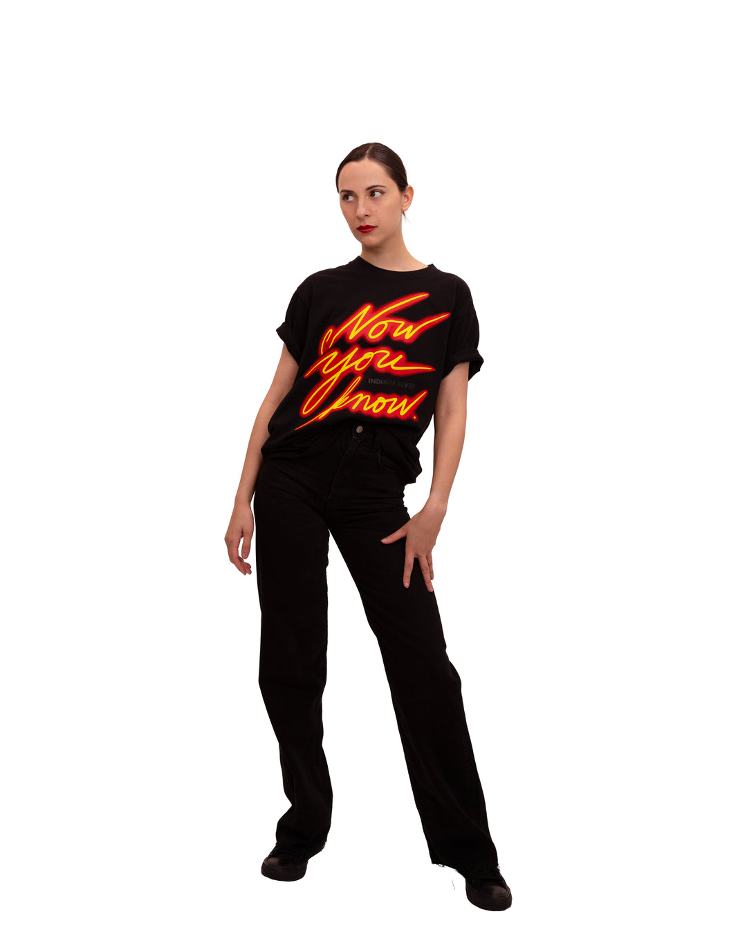 Adult Indiana Fever Now You Know T-shirt in Black by 9 COMMONS