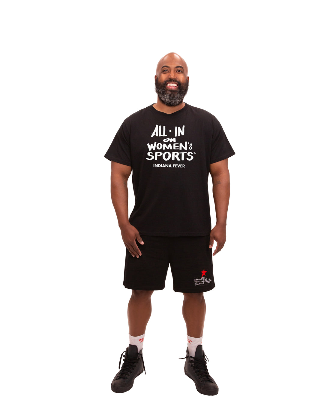 Adult Indiana Fever All In On Women's Sports T-shirt in Black by 9Commons