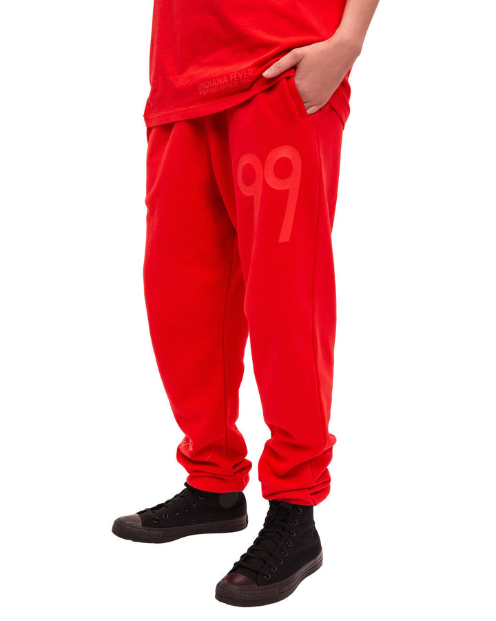 Adult Indiana Fever Red Out Jogger Sweatpants in Red by 9 COMMONS