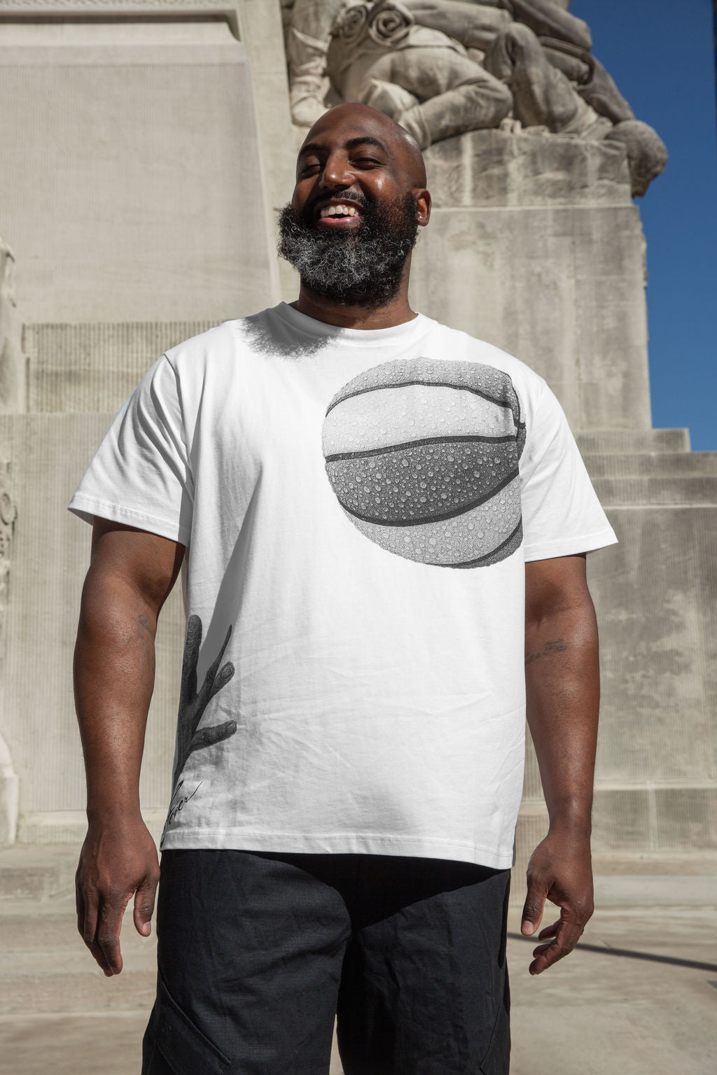 Adult Indiana Fever Basketball T-Shirt in White by 9 COMMONS