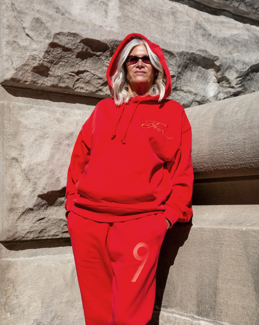 Adult Indiana Fever Red Out Hooded Sweatshirt in Red by 9 COMMONS