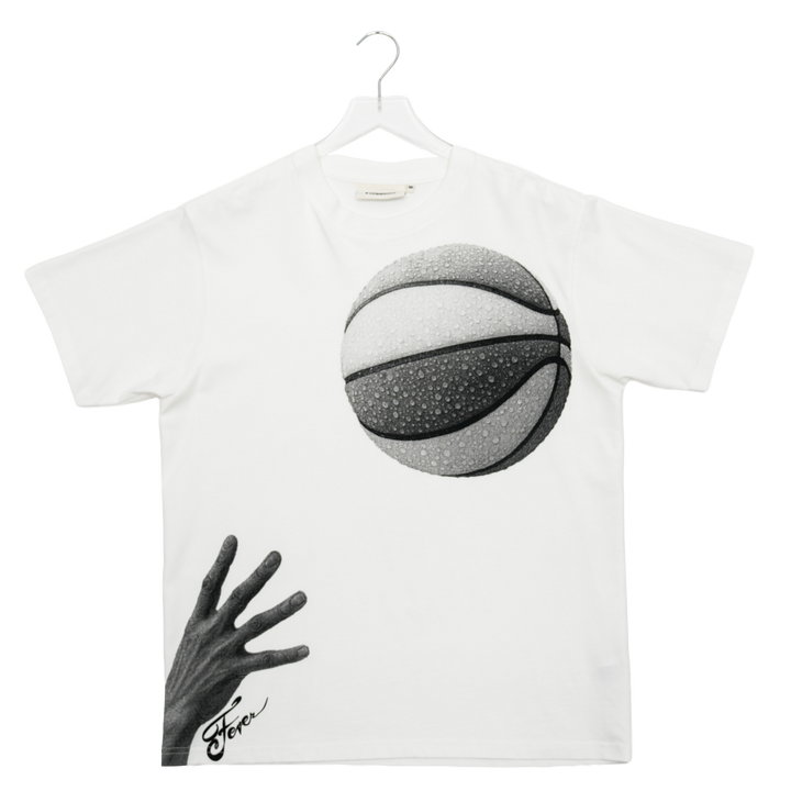 Adult Indiana Fever Basketball T-Shirt in White by 9 COMMONS