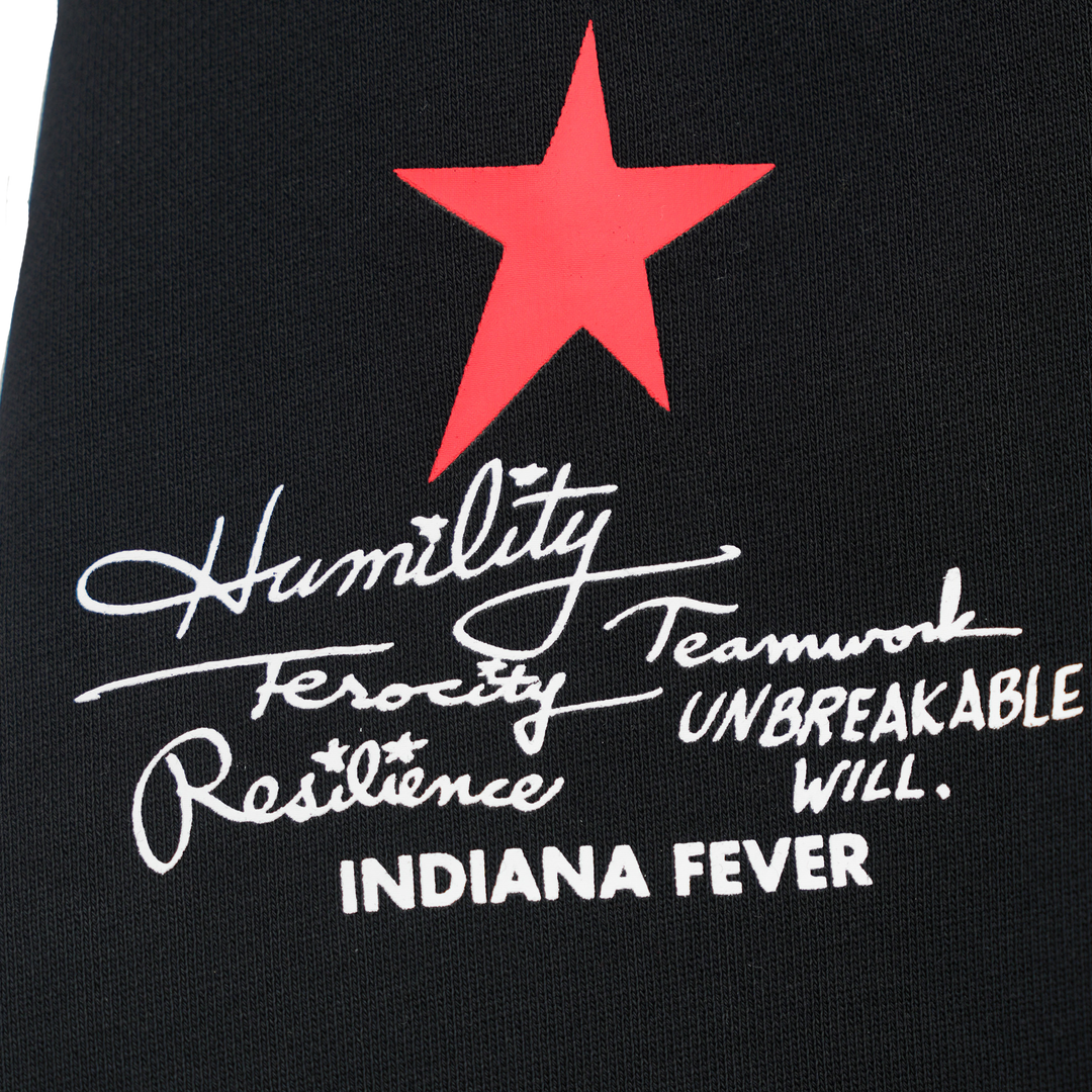 Adult Indiana Fever Basketball Hero Hoodie in Black by 9 COMMONS