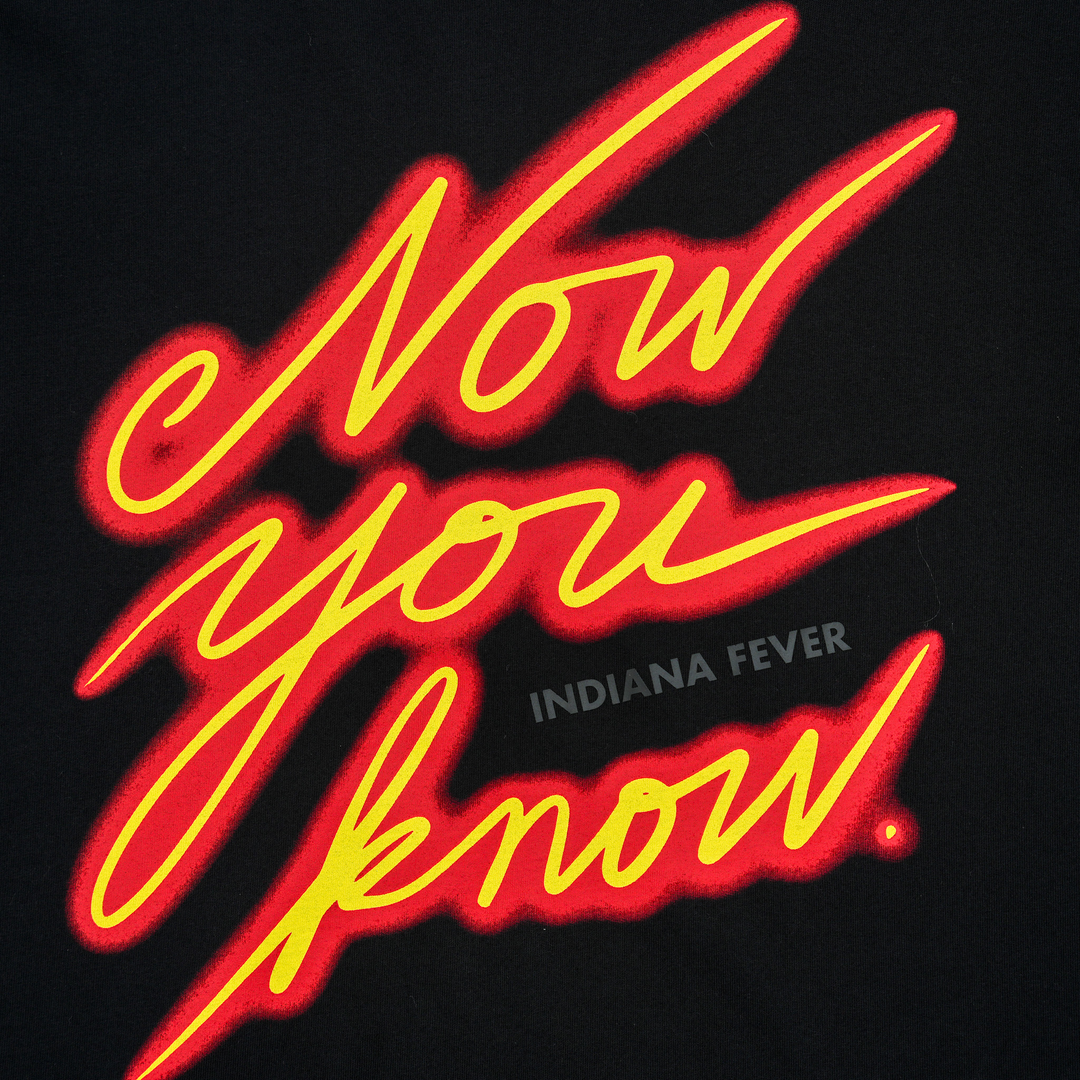 Adult Indiana Fever Now You Know T-shirt in Black by 9 COMMONS