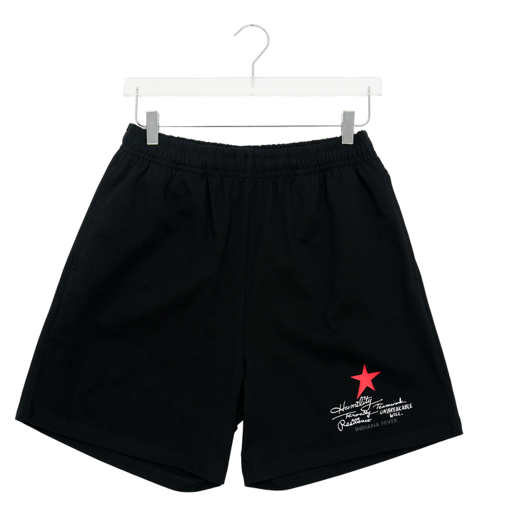 Adult Indiana Fever Phrase Shorts in Black by 9 COMMONS