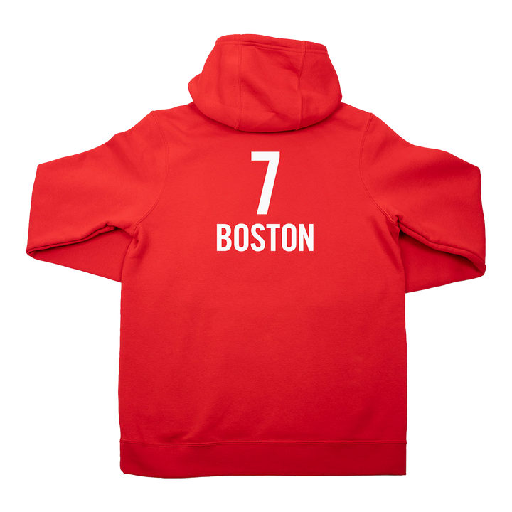 Adult Indiana Fever #7 Aliyah Boston Rebel Name and Number Sweatshirt in Red by Nike