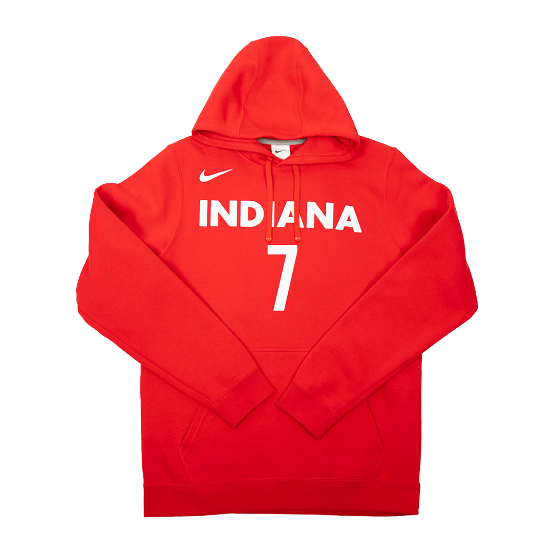 Adult Indiana Fever #7 Aliyah Boston Rebel Name and Number Sweatshirt in Red by Nike