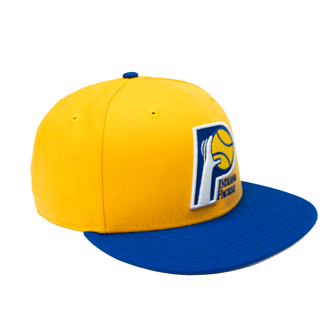 Adult Indiana Pacers Hardwood Classic Logo 9FIFTY Hat in Gold by New Era