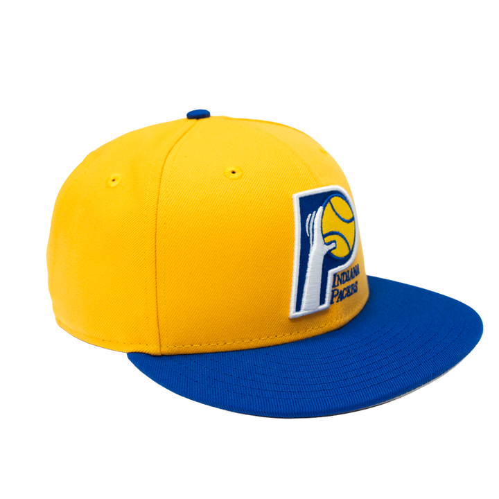 Adult Indiana Pacers Hardwood Classic Logo 9FIFTY Hat in Gold by New Era
