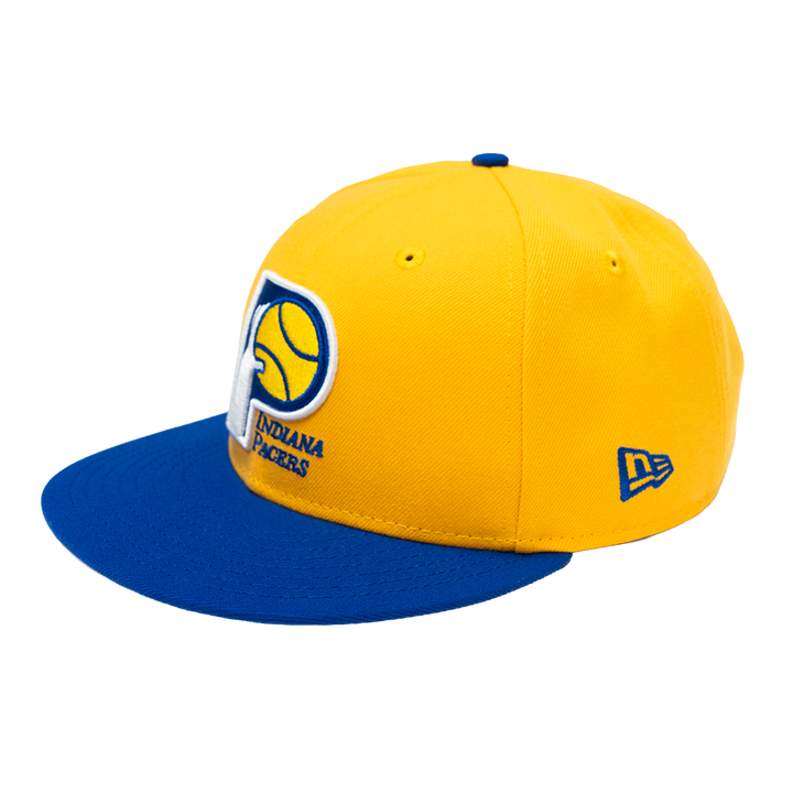 Adult Indiana Pacers Hardwood Classic Logo 9FIFTY Hat in Gold by New Era