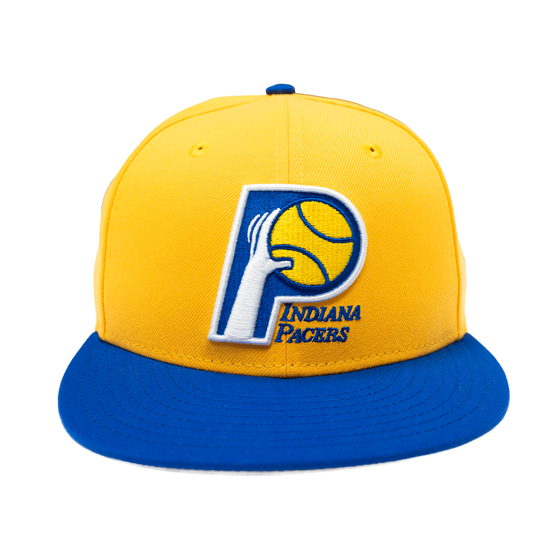 Adult Indiana Pacers Hardwood Classic Logo 9FIFTY Hat in Gold by New Era