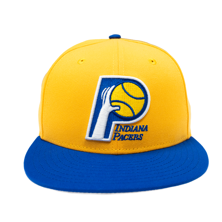 Adult Indiana Pacers Hardwood Classic Logo 9FIFTY Hat in Gold by New Era