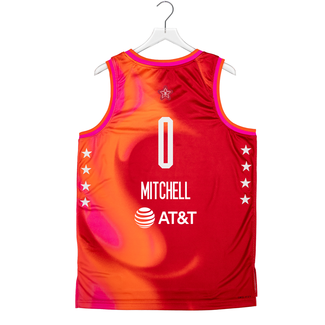 Adult Indiana Fever #0 Kelsey Mitchell 2026 WNBA All-Star Game Jersey in Red by Jordan Brand
