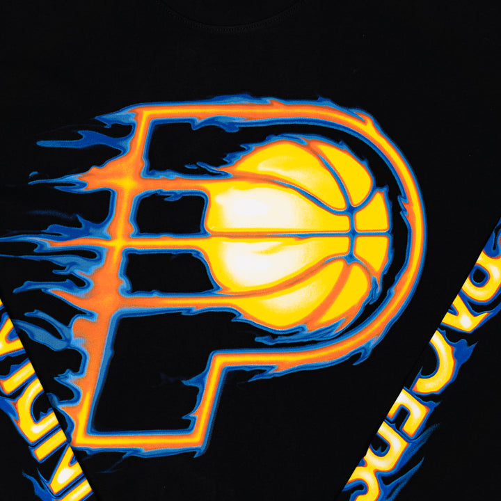 Adult Indiana Pacers Chrome Flame Long-sleeve Shirt in Black by Authmade