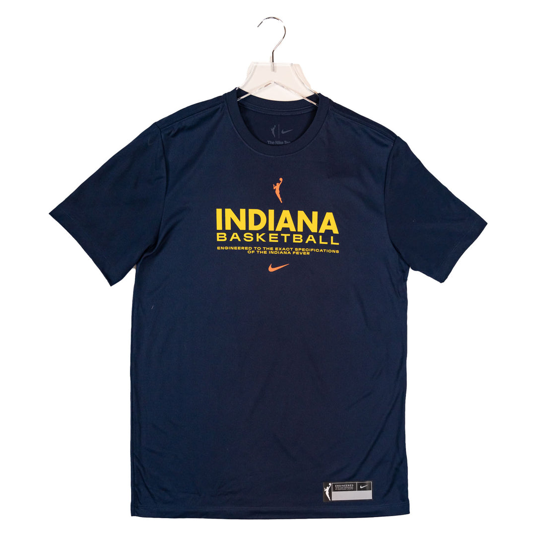 Adult Indiana Fever '24 Practice T-shirt in Navy by Nike - Front View