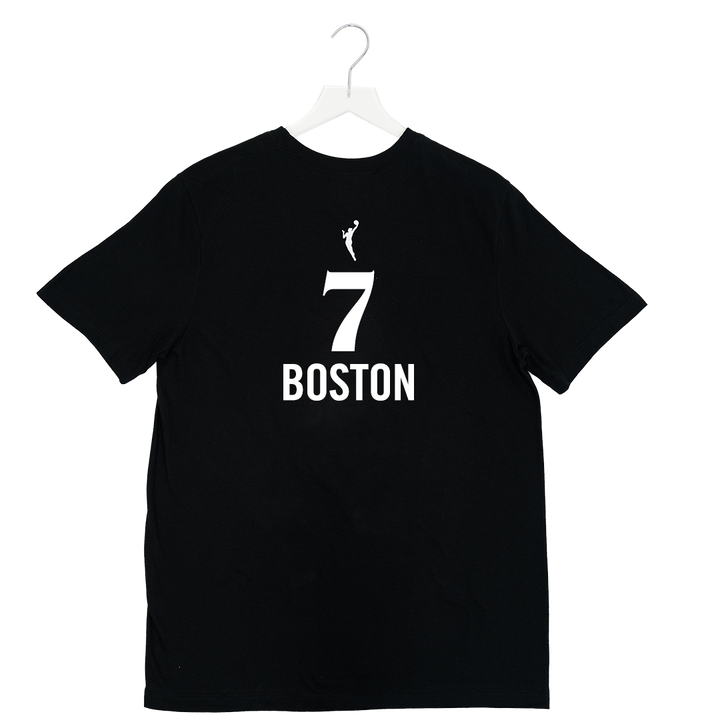 Adult Indiana Fever #7 Aliyah Boston Stranger Things Rebel Name and Number T-shirt in Black by Nike